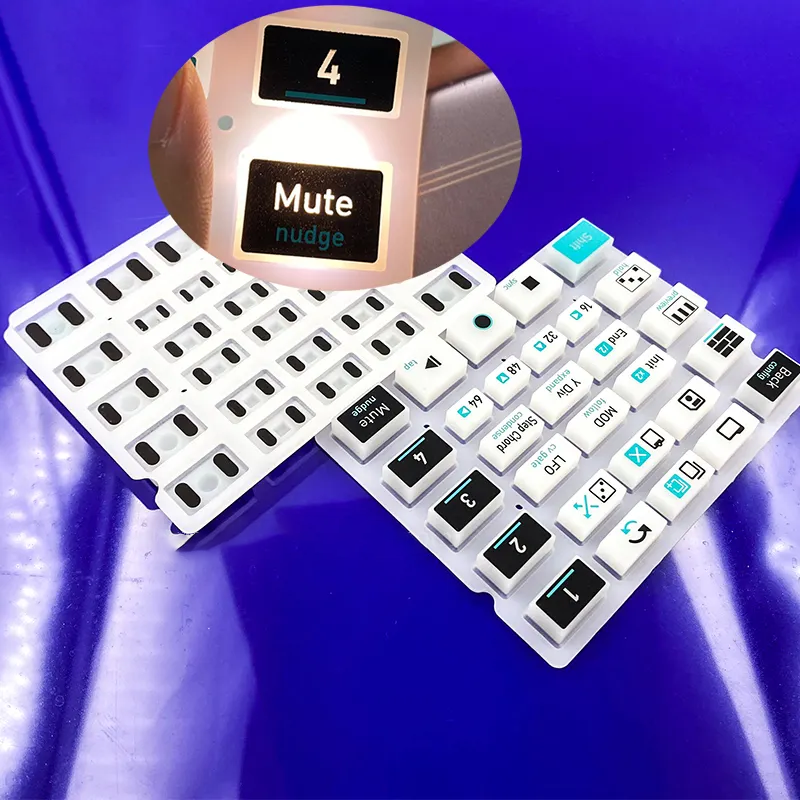 Customizable Colored Backlit Silicone Laser Etching Button Keyboard2
