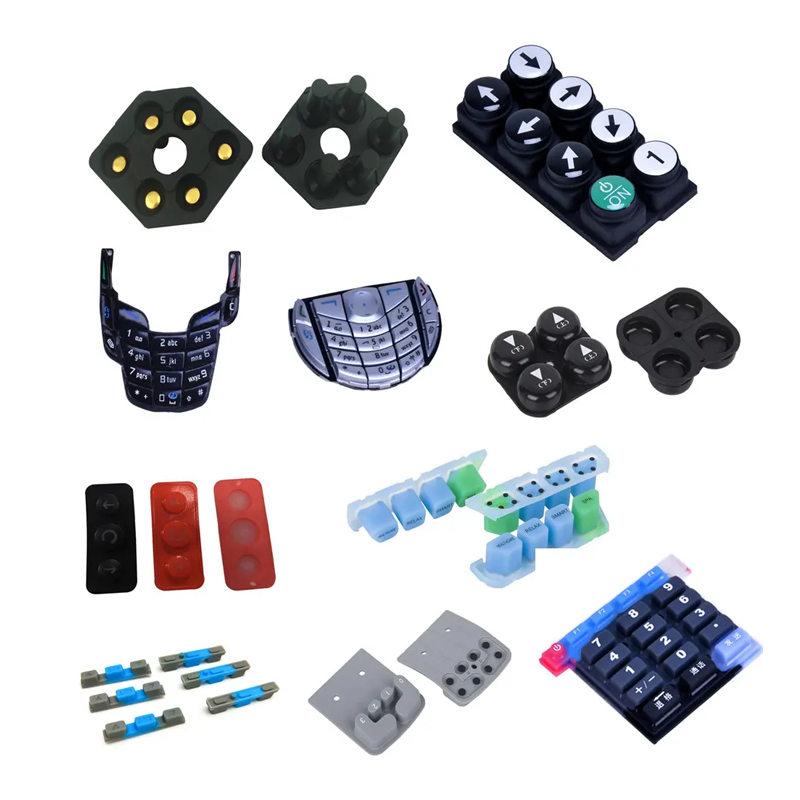 Custom Silk Screen Printing Silicone Rubber Keypad Keyboard with Black Carbon Pills Factory5